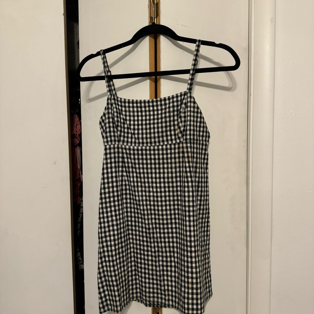Black gingham dress